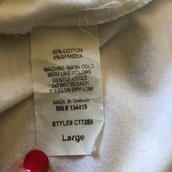 Cropped White “Perfect” - “Perfectly Imperfect” T-Shirt Large - Picture 5 of 7